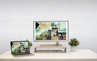 j5create Wood Monitor Stand with Docking Station - thumbnail
