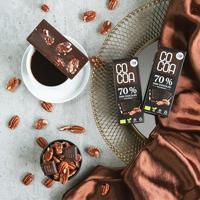 Cocoa 70% Dark Chocolate Pecan Reep - thumbnail