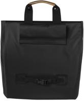 Basil urban dry shopper - waterdichte fietsshopper, vegan leather details, verstelbare sluiting, reflectie, mat zwart - thumbnail