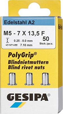 Gesipa 1464888 Popmoer (Ø x l) 7 mm x 13.5 mm M5 RVS 50 stuk(s) Gesipa 1464888 Popmoer (Ø x l) 7 mm x 13.5 mm M5 RVS 50 stuk(s)