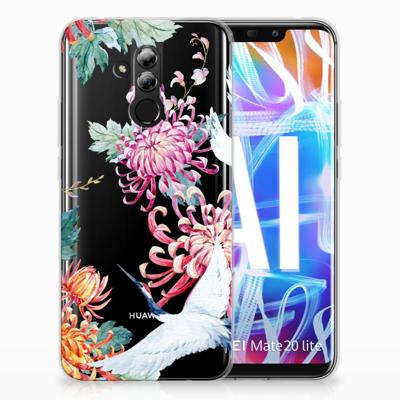 Huawei Mate 20 Lite | TPU Hoesje | Bird Flowers