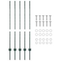 VidaXL Afrasteringspaal 5 pcs groen 120 cm staal - thumbnail