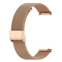 By Qubix - Compatible met Garmin Venu 3s / Vivoactive 4s / Venu 2s / Vivomove 3s / Forerunner 255s - Milanese bandje met klemsluiting - Champagne goud - Compatible Garmin bandje - thumbnail