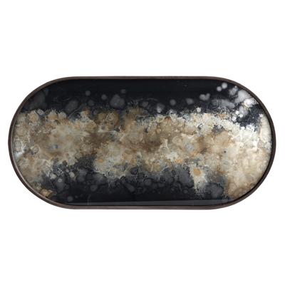 Ethnicraft Ovaal Dienblad 'Organic' 71 x 36cm, kleur Zwart