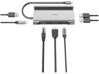 Hama USB 3.2 Gen 1-hub 7 poorten Met snellaadpoort, Met USB-C stekker, Ultra HD-geschikt Grijs - thumbnail