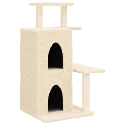 VidaXL Kattenmeubel met sisal krabpalen 97 cm crèmekleurig - thumbnail