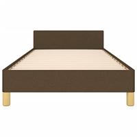Bedframe zonder matras 100x200 cm stof donkerbruin - thumbnail