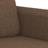 3-delige Loungeset met kussens stof bruin - thumbnail