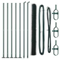 VidaXL Afrasteringspaal groen 10 x 1,6 m (36 mm gaas) staal en pvc - thumbnail