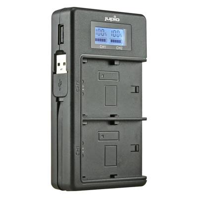 Jupio USB Duo Oplader met LCD voor Sony NP-FZ100 - Met Powerbank functie