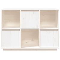 Dressoir 110,5x35x80 cm massief grenenhout wit - thumbnail