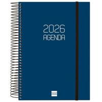 Agenda Finocam OPAQUE Blauw A5 15,5 x 21,2 cm 2026 - thumbnail