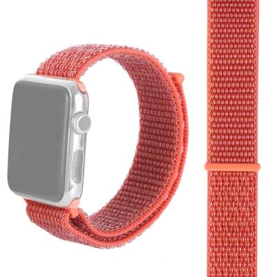 Eenvoudige mode nylon horlogebandje voor Apple Watch serie 5 & 4 44mm/3 & 2 & 1 42mm met Magic stick (abrikoos)