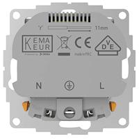 Stopcontact met USB poorten 2400mA crême glanzend voor een 40mm diepe doos - thumbnail
