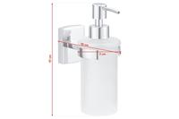tesa klaam 40267-00000-00 Zeepdispenser 200 ml Chroom (glanzend), Wit (gesatineerd) - thumbnail