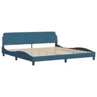 Bedframe zonder matras "Hanko" fluweel blauw 200x200 cm - thumbnail