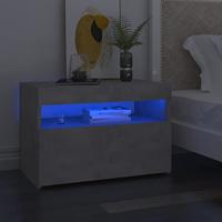 Nachtkastjes 2 st met LED-verlichting 60x35x40 cm betongrijs - thumbnail