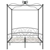 Hemelbedframe metaal grijs 180x200 cm - thumbnail