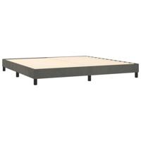 Boxspring met matras fluweel donkergrijs 200x200 cm - thumbnail