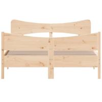Bedframe zonder matras massief grenenhout 135x190 cm - thumbnail