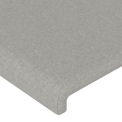 Boxspring met matras stof lichtgrijs 140x200 cm