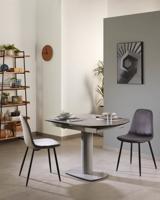 Kave Home Eetkamerstoel 'Yaren' Velvet, kleur Grijs - thumbnail