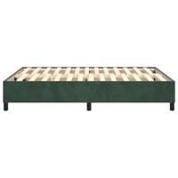 Boxspringframe fluweel donkergroen 140x190 cm - thumbnail