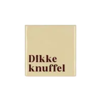 Tegeltje Dikke knuffel Beige 10x10x1CM - thumbnail