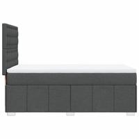 Boxspring met matras stof donkergrijs 90x190 cm - thumbnail