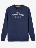 Sweatshirt man onze Chouette familie capsule collectie vertbaudet marineblauw grijs - thumbnail