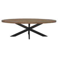 Sohome Ovale Eettafel 'Yannick' Mango met staal, 180 x 90cm - thumbnail