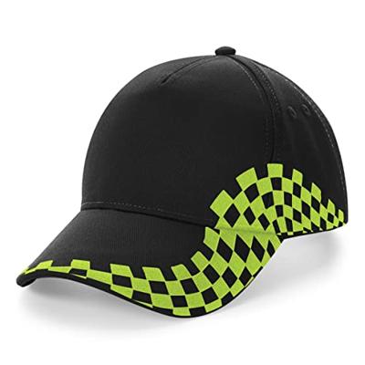 Beechfield CB159 Grand Prix Cap - Black/Lime Green - One Size