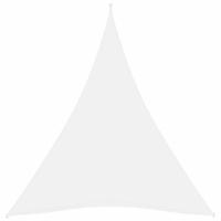 Zonnescherm driehoekig 5x7x7 m oxford stof wit - thumbnail