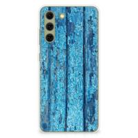 Samsung Galaxy S21FE | Bumper Hoesje | Wood Blue - thumbnail