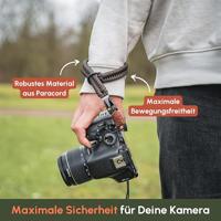 C-Rope Claw Camera wrist strap Dark Coffee, 30cm Paracord - thumbnail