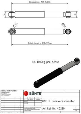 BÜNTE asschokbreker "knott shock absorber .