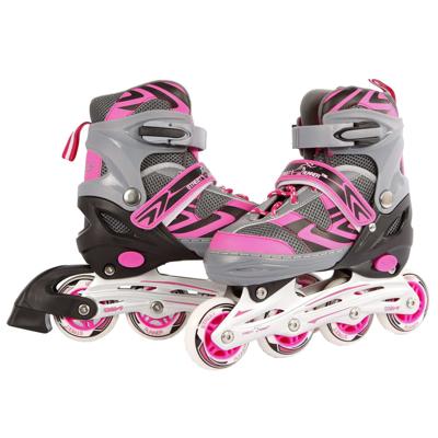 Inline skates - maat 29-32 - roze/grijs