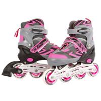 Inline skates - maat 29-32 - roze/grijs - thumbnail