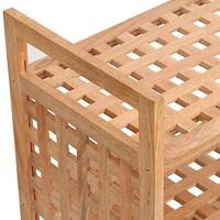 Schoenenrek met lade 70x27x81 cm massief walnotenhout - thumbnail