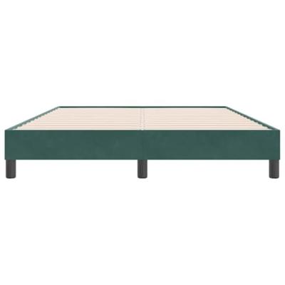 Boxspring zonder matras fluweel donkergroen 160x220 cm