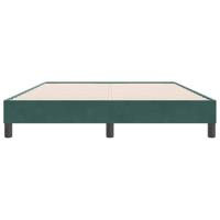 Boxspring zonder matras fluweel donkergroen 160x220 cm - thumbnail