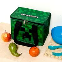 Union Minecraft creeper rpet duurzame koeltas lunchtas - thumbnail