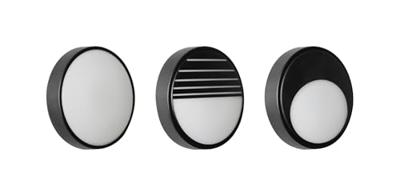 Ronde gevelverlichting zwart met ingebouwde LED lichtbron Nordlux Oliver