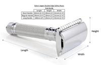 Edwin Jagger Razors Double Edge Safety Chrome Plated Lined Handle Ref.DE89LBL 1Stuks - thumbnail