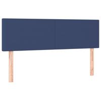Boxspring met matras stof blauw 80x200 cm - thumbnail