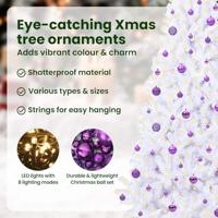 Kunstkerstboom met 300 LED Wit 210 cm PVC en staal - thumbnail