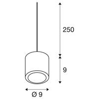 SLV Led hanglampOculus 9cm zwart - 1004672 - thumbnail