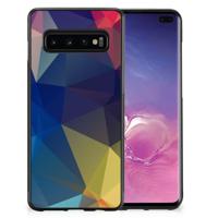Samsung Galaxy S10+ Grip Case Polygon Dark - thumbnail