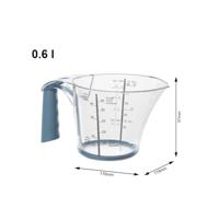 Rotho Loft Maatbeker 0.6L Horizon Blauw/Transparant - thumbnail