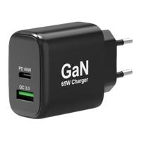 GaN USB-C & USB-A wandlader - PORT DESIGNS - 902104EU - 65 W - Zwart - thumbnail